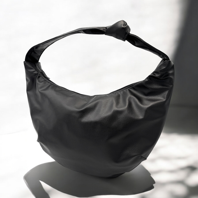 Shopper Justina - schwarzes Kunstleder