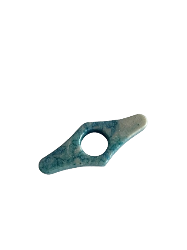 Bague de lecture bleu et blanche