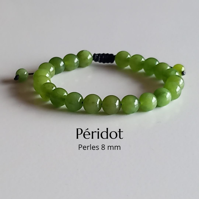 Bracelet ajustable en Péridot