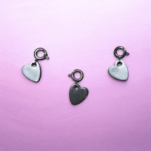 ❤️ Charm Acier Inoxydable Cœur – Breloque Argentée 10 mm | La Mondaine Créations