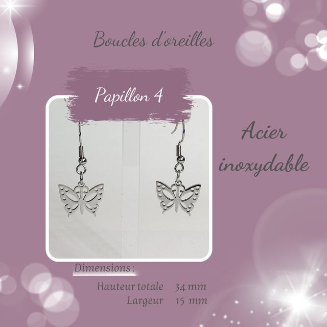 Boucles d&#039;oreilles - Papillon 4