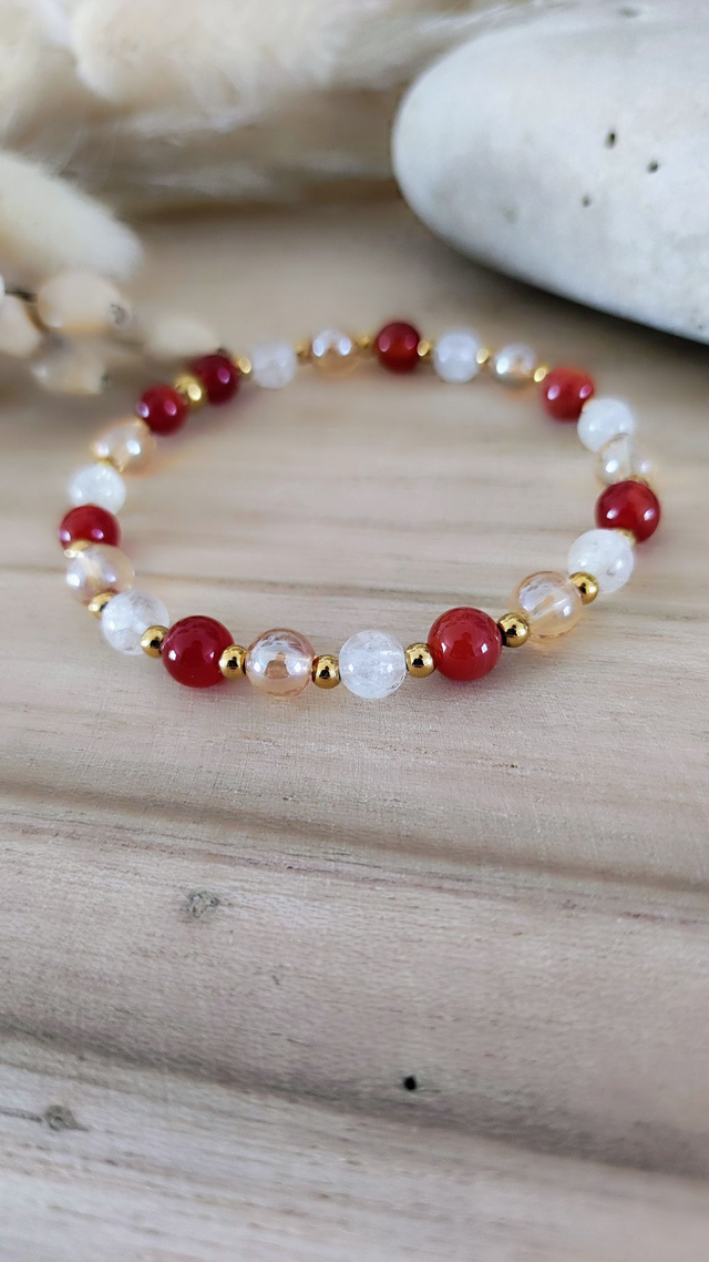 Bracelet "Solaire" Cornaline et Citrine