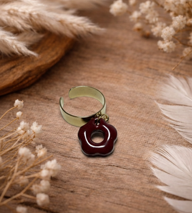 Doré 6mm Pampille Bordeaux