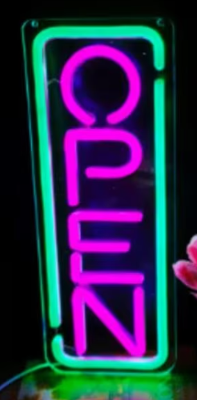 LED lamp neon stijl Open (36.5x14cm)