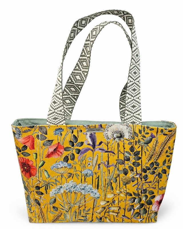 Sac cabas jaune en tissu français fait main 