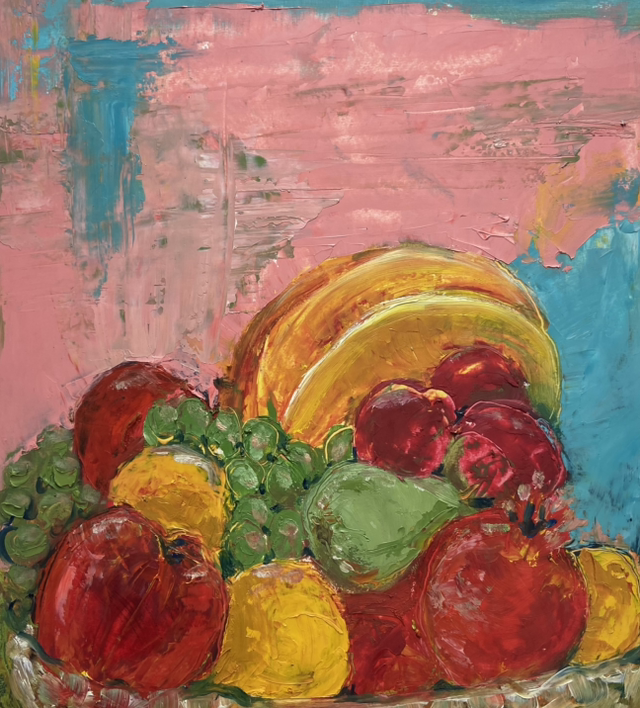 ART OIL ON PAPER - NATURE MORTE