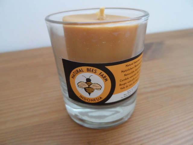 Bougie votive cire d'abeille