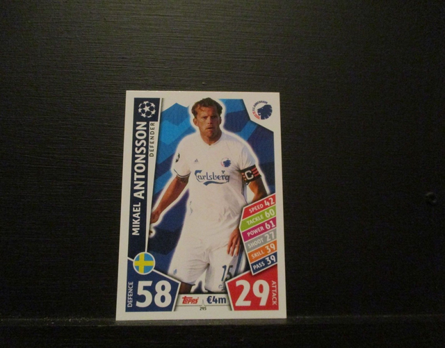 Mikael Antonsson - UEFA Champions League Match Attax 2017/18 Original Trading Card #295