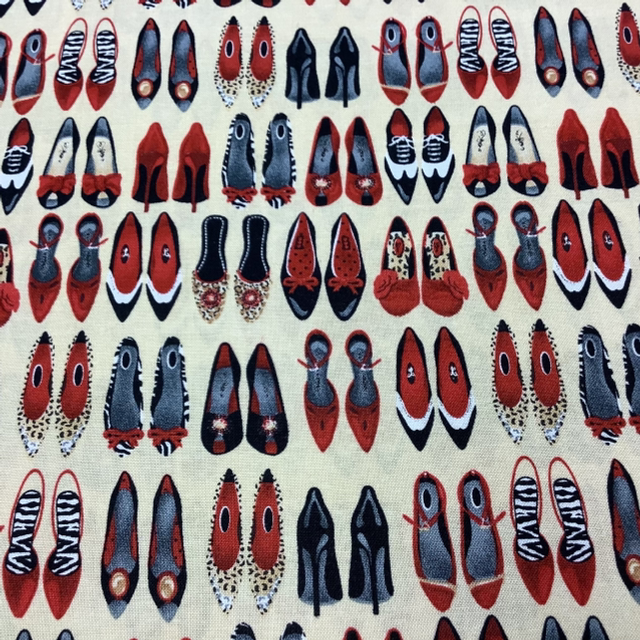 35 cm Patchworkstoff „Shoes“