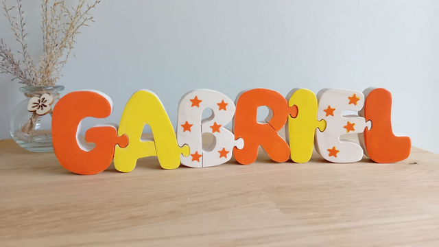 Puzzle prénom en bois – Personnalisé sur commande