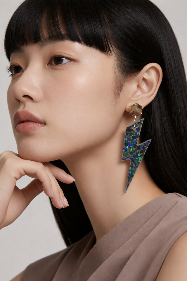 Boucles éclair - Collection Iris électrique 