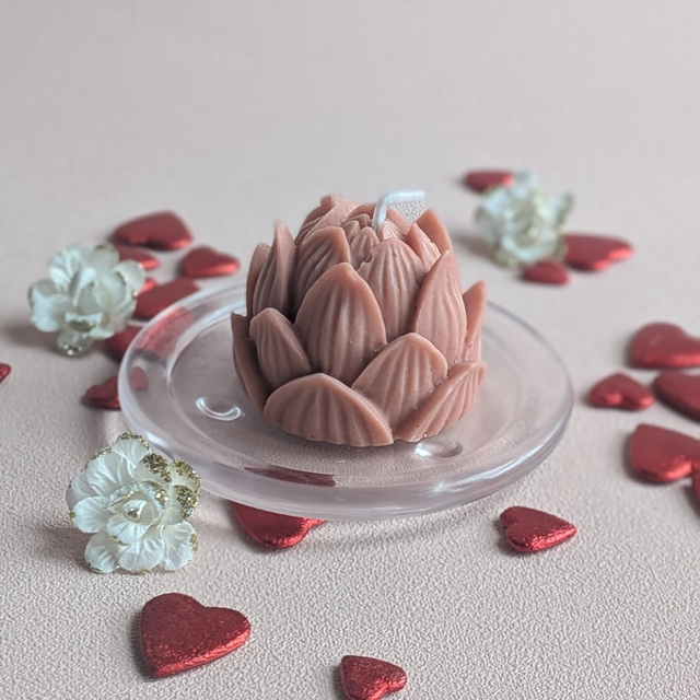 🕯️ Bougie moulée Lotus 60g – Jasmin