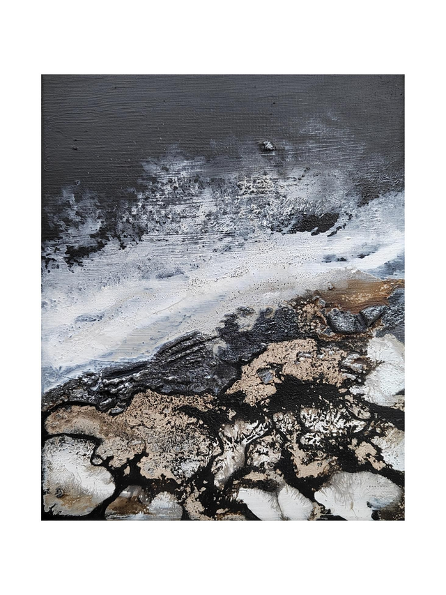 &quot;Stranded by the sea&quot; - 22 x 27 cm