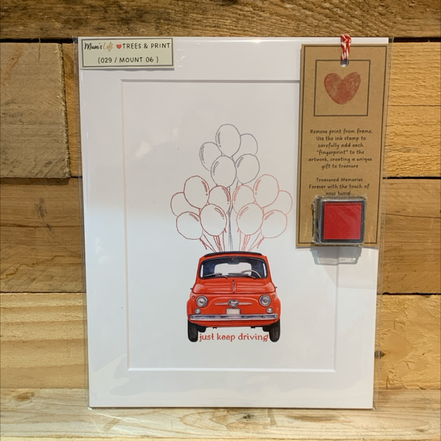 Just Keep Driving Fingerprint Print