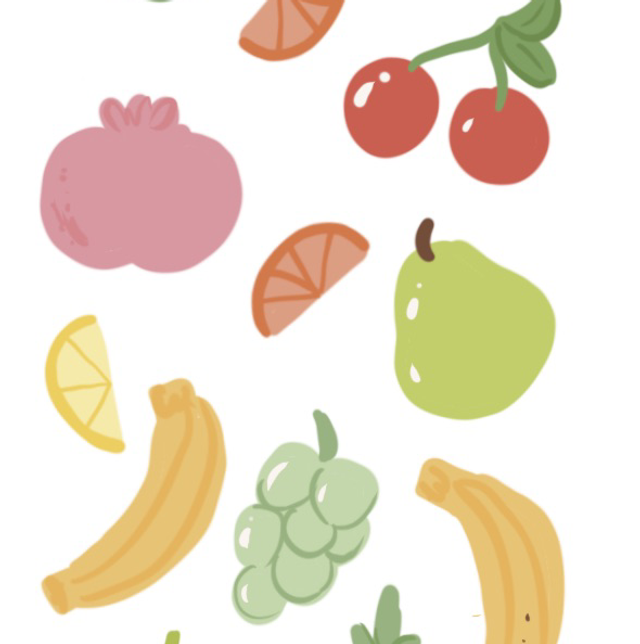 Original Art Deco Stickersheet | Fruit