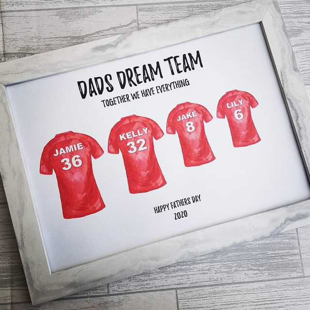 Football print | Team shirts | Gifts for him | Father&#039;s Day Gifts