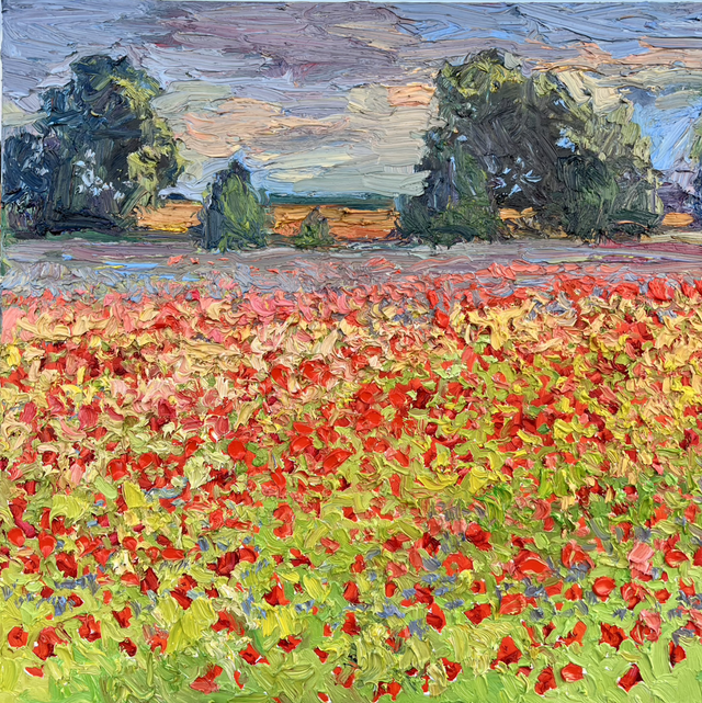 „Farbenrausch“ Öl auf Leinwand, 80 × 80 cm