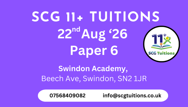 22nd Aug 2026 - GL Format - Swindon - Paper 6A and 6B
