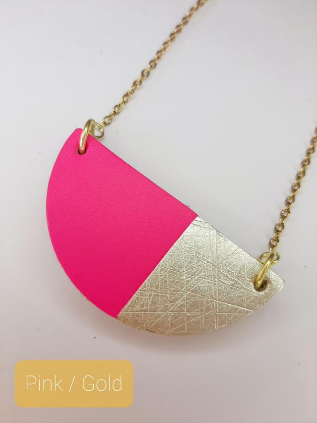 Colourblock Pendant - Pink
