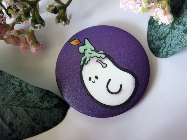 Candle Ghost Button Badge