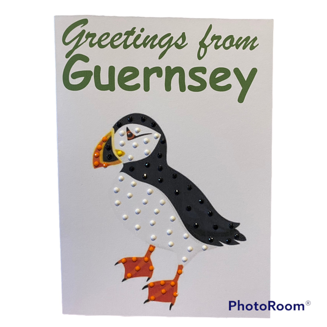 Guernsey Puffin Card