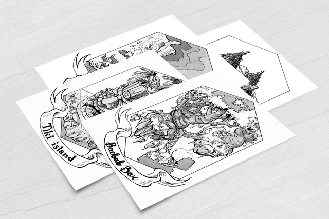 Lot de 4 Mini Affiches épiques 