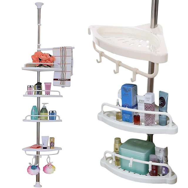 Étagère d&#039;angle pour salle de bain, baignoire, 1 mètre mini - 320 cm maximum