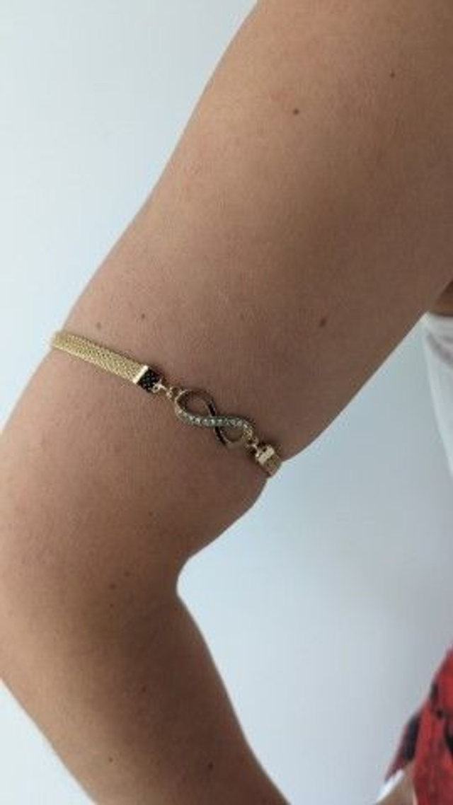 Bracelet de biceps Infini Éclatant Or