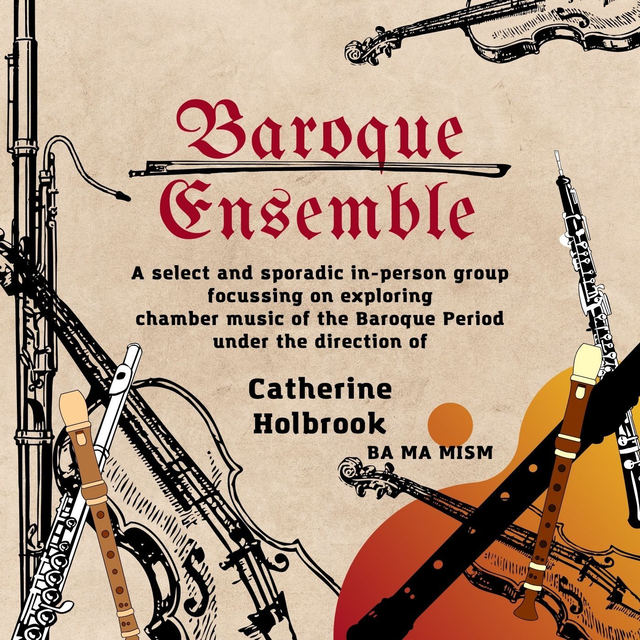 Baroque Ensemble 1: on Sat 10th Jan 2026, 10-12noon