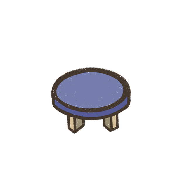 Tabouret bleu