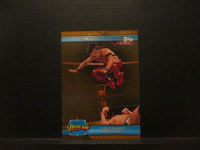 Shinsuke Nakamura Defeats Rusev - Brown Champions Original Trading Card #98
