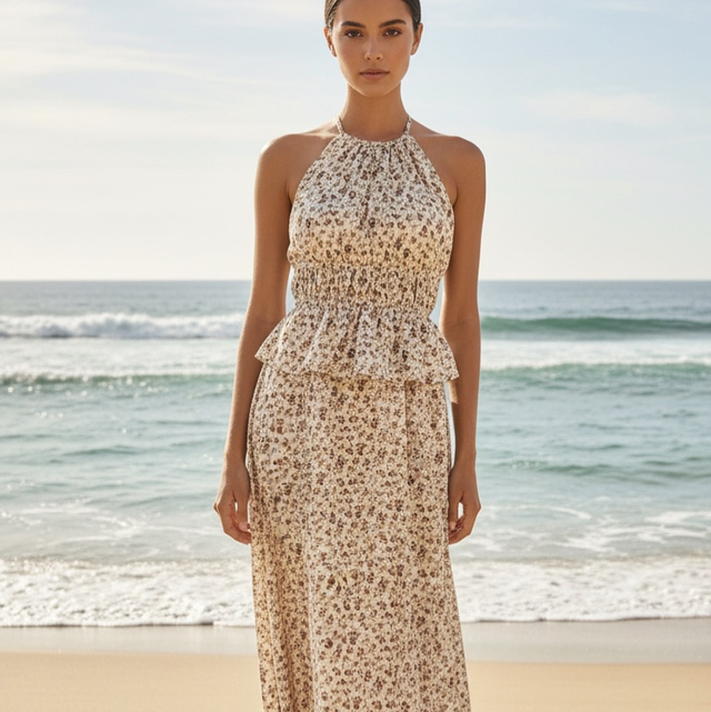 58-6. Ensemble top et jupe longue