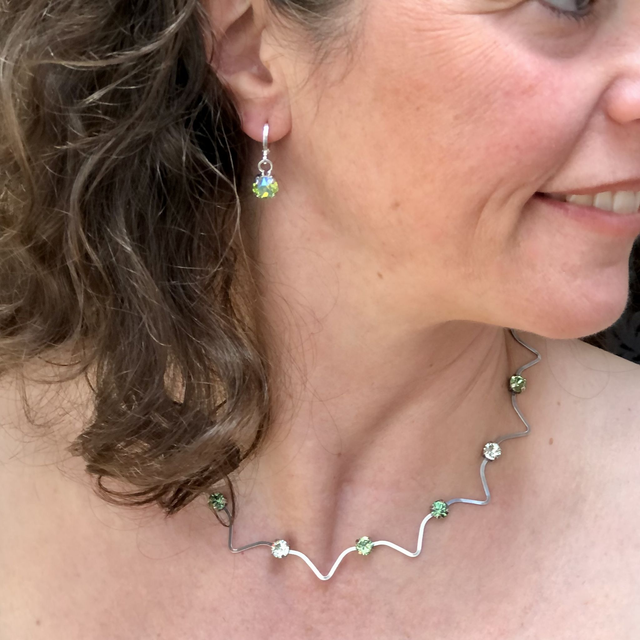 Collier WELLE Grün Mix