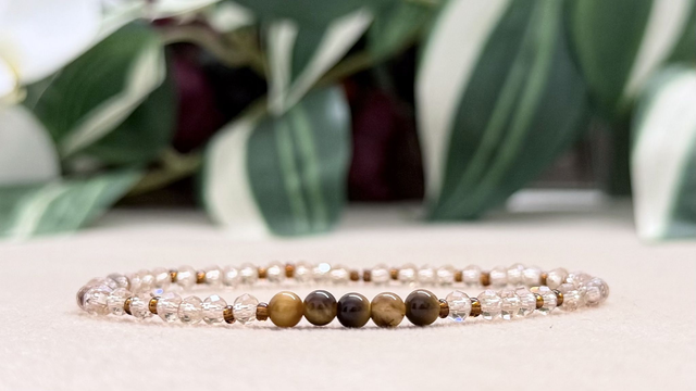 Bracelet | Oeil de Tigre - Élément Facettés 1