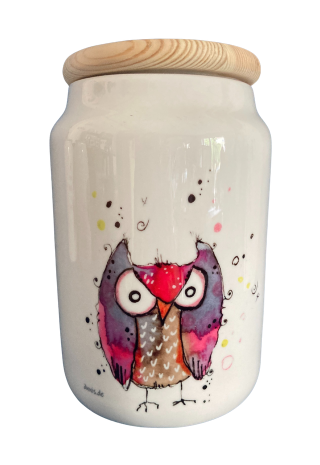 Keramikdose "Angry Eule"