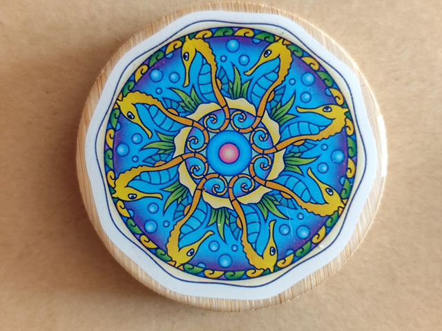 Décapsuleur mandala magnétique pour frigo