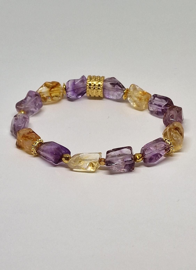 Bracelet Amétrine rectangle 8/10 mm