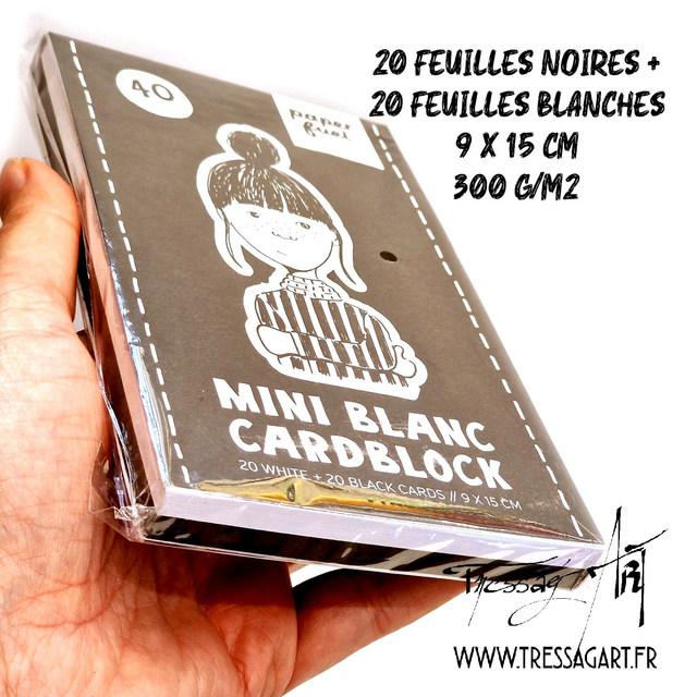 PAPER FUEL - MINI BLOC CARTES NOIR ET BLANC - AM051