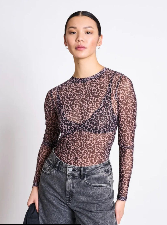 JAN'N JUNE MESH LONGSLEEVE DORA LEO PRINT