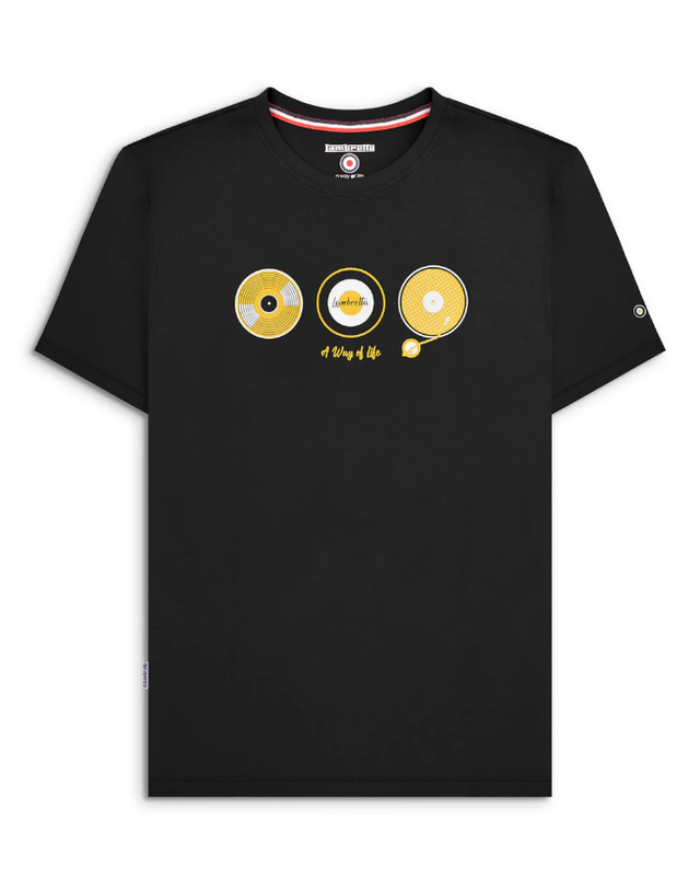 SS1527 Lambretta Vinyl Tee - Black 