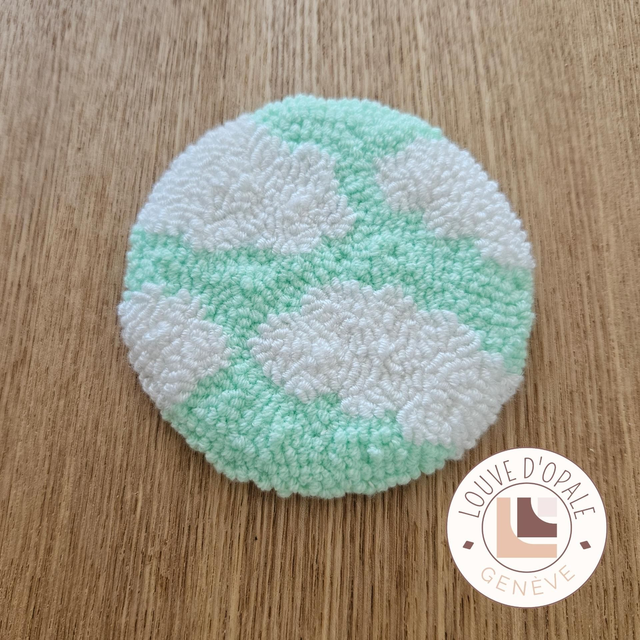 Mug rug - Cute clouds