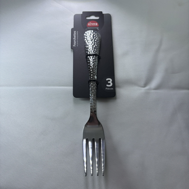 Fourchette martelé par 3 - acier inoxydable 