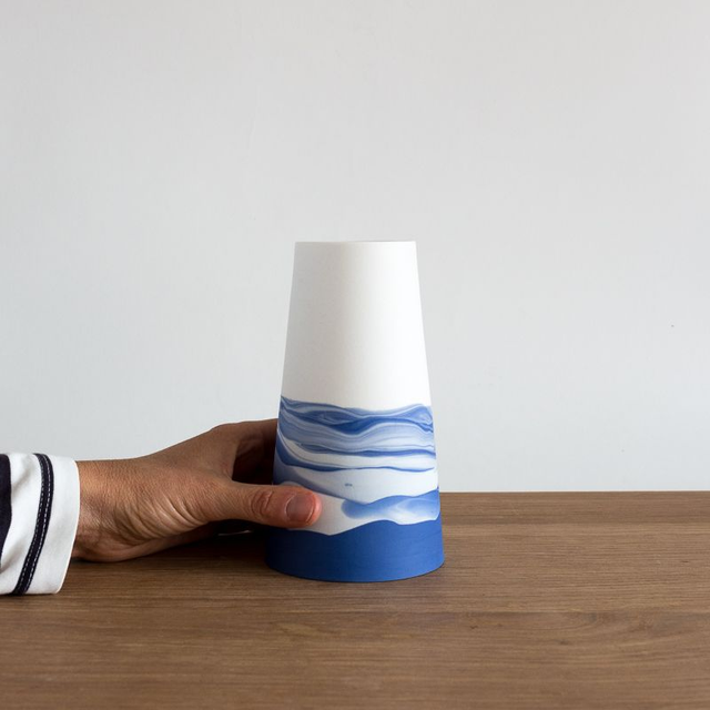 Vase - Moyen - Horizons - Bleu 