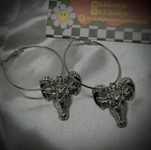 Ram Hoop Earrings