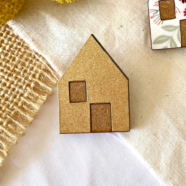 Broche maison - Couleurs variées