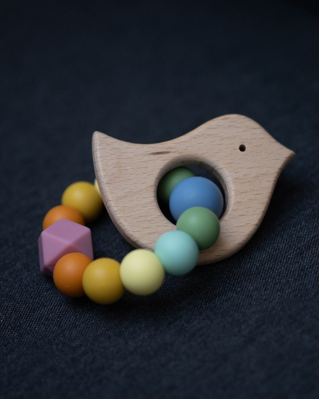 Mordedor de mano (con anilla en forma de pájaro) | BIRD