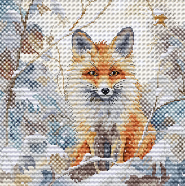 The Huntress (Fox) Cross Stitch kit by Hobby Jobby