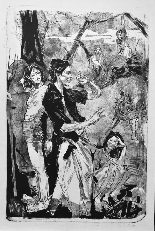 Nach dem Baden (Hund)