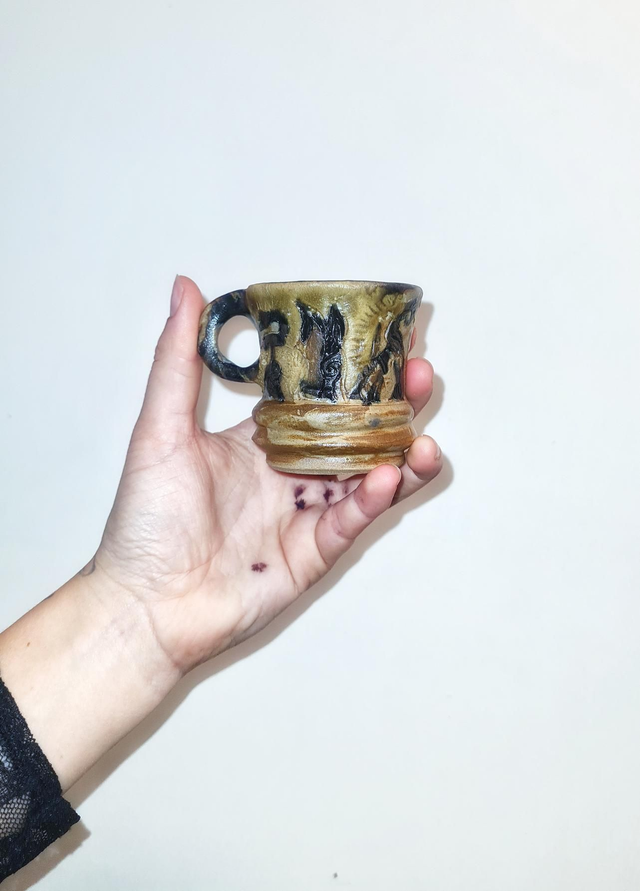 Tasse cire et plom