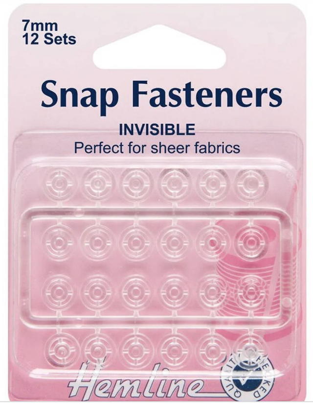 Invisible 7mm Snap fasteners (12 sets)